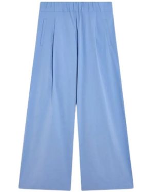 Semicouture Elasticated-Waistband Pants - Blue