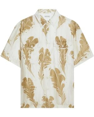 Dries Van Noten Printed Silk Shirt - White