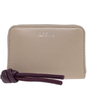 Loewe Knot-Detail Zip-Fastening Wallet - Grey