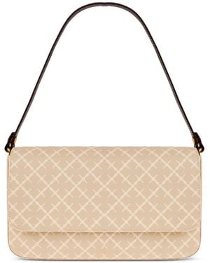 By Malene Birger Gemusterte Tallie Schultertasche - Natur