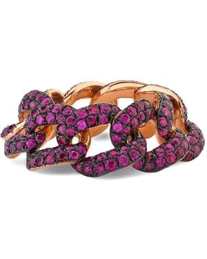 SHAY Link-Design Ruby Ring - Pink