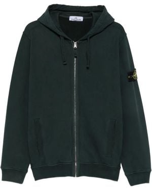 Stone Island 6100067 Brushed Organic Cotton Fleece Sweatshirt - Green