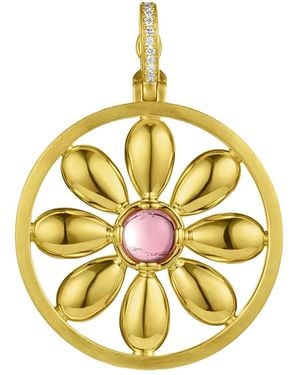 LEIGH MAXWELL Colgante Flower Tourmaline En Oro Amarillo De 18 Ct - Metálico