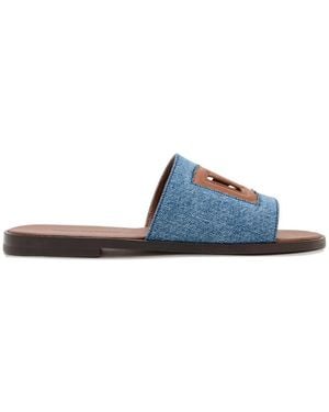 Dolce & Gabbana Dg Light Denim Sandals - Blue