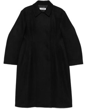 Jil Sander Jas Met Dubbele Rij Knopen En Verborgen Sluiting - Zwart