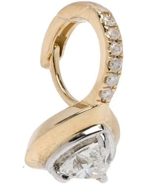 Rainbow K Heart Diamond Earring - Metallic