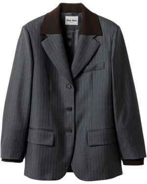 スーツ MIU MIU Women Suit Jackets MH1903SOOO13RL F0002 Black Miu Miu Jacket Black Womens Miu Miu