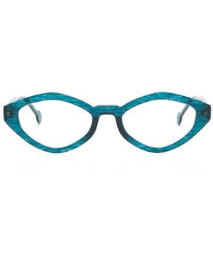 L.A. EYEWORKS Ovale Cowrie Brille - Blau