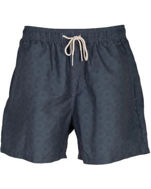 Oas Mosaico Geometric-Print Swim Shorts - Blue