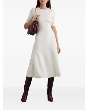 Gabriela Hearst Short-Sleeve Midi Dress - White