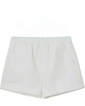 Chocoolate Elastic-Waist Shorts - White