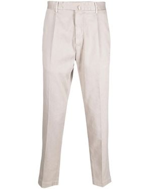 Dell'Oglio Pleated Tapered-Leg Trousers - Natural