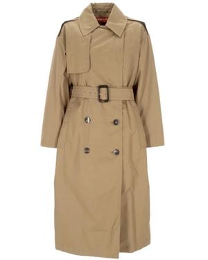 Max Mara Gabardina Con Doble Botonadura Y Cinturón - Neutro