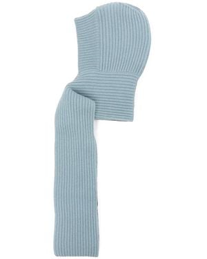 Liska Hilde Ribbed-Knit Balaclava - Blue