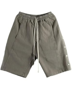 Rick Owens Drawstring-Waist Knee-Length Shorts - Gray