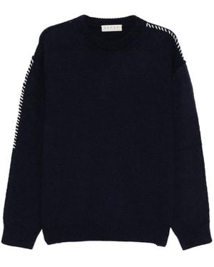 Paura Hotaka Crew-Neck Sweater - Blue