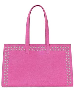 GIMAGUAS Midi Stud-Embellished Tote Bag - Pink