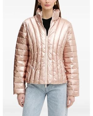 ARMANI EXCHANGE Funnel-Neck Quilted Jacket - Red