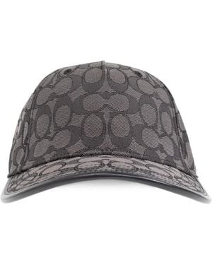 COACH All-Over Logo-Print Cap - Gray