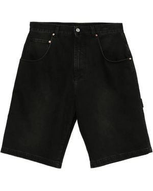 Vetements Ausgeblichene Jeans-Shorts - Schwarz