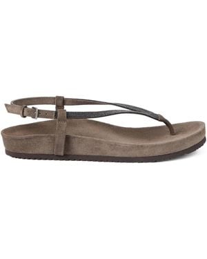Brunello Cucinelli Leather Sandals - Brown