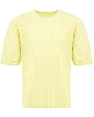 Homme Plissé Issey Miyake Pleated Top - Yellow