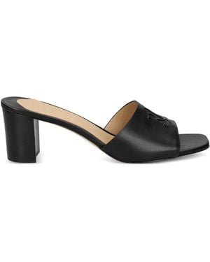 Ralph Lauren Logo-Embossed Open-Toe Sandals - Black