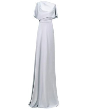 Gemy Maalouf One-Shoulder Draped Maxi Dress - White