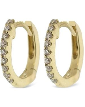 Dana Rebecca Pendientes Huggie En Oro Amarillo De 14 Ct Con Diamantes - Metálico