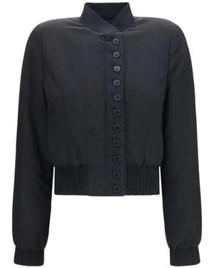 McQueen Silk Bomber Jacket - Blue