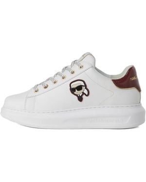 Karl Lagerfeld ローカット レザースニーカー - ホワイト