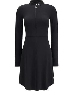 Courreges Zip-Fastening Mini Dress - Black
