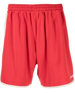 Represent Contrasting-Trim Track Shorts - Red