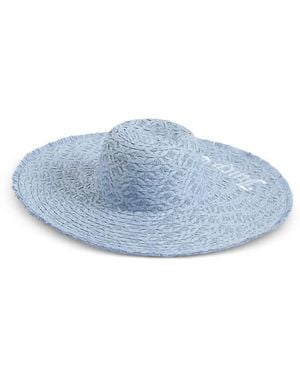 Juicy Couture Logo-Embroidered Frayed-Edge Hat - Blue