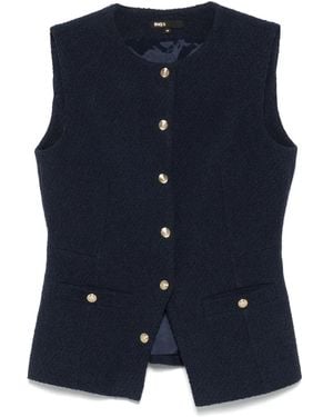 Maje Bouclé Vest - Blue