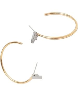 Trussardi Crystal-Embellished Hoop Earrings - White
