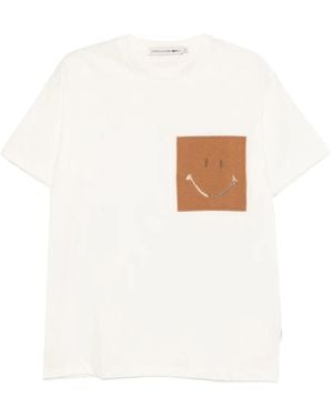 Joshua Sanders Smile-Embroidered T-Shirt - White