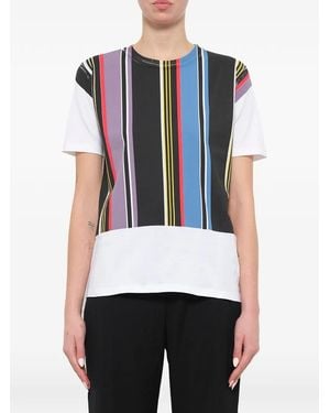JW Anderson Striped Panel T-Shirt - Blue