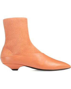 Sergio Rossi Beak Pointed-Toe Boots - Pink