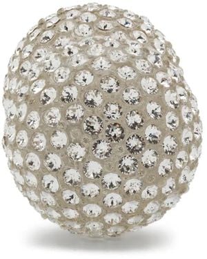 Coperni Crystal-Embellished Sphere Earrings - White