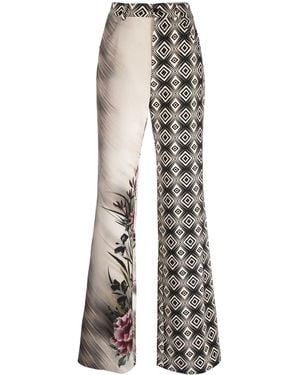 Alberta Ferretti High-Waist Flared Pants - White