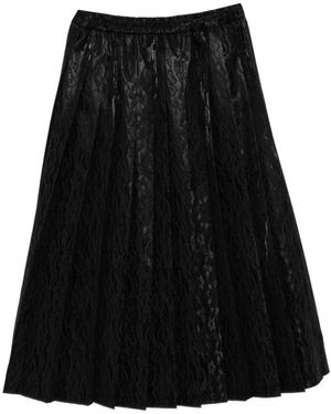 Junya Watanabe Lace Pleated Skirt - Black