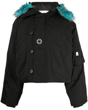 1017 ALYX 9SM グラフィック フーデッド パデッドジャケット - ブラック