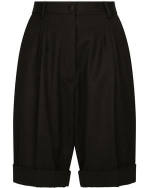 Dolce & Gabbana High-Waisted Tailored Shorts - Black