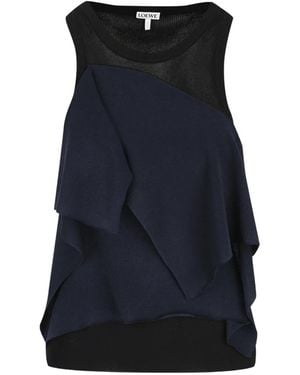 Loewe Draped Sleeveless Top - Blue