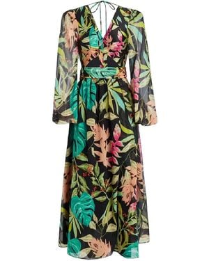 PATBO Tropicalia Midikleid Mit Blumenmuster - Grün