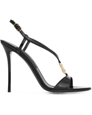 Dolce & Gabbana Patent Sandals - Black
