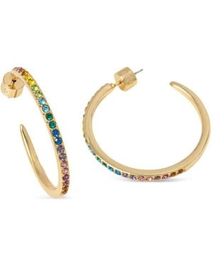 Kurt Geiger Crystal-Embellished Hoop Earrings - Metallic