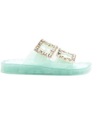 Twinset Jewel Buckles Slides - Green