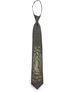 Kapital Silk Twill Tie - White